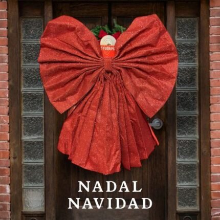 Moño Dorado y Rojo Navidad