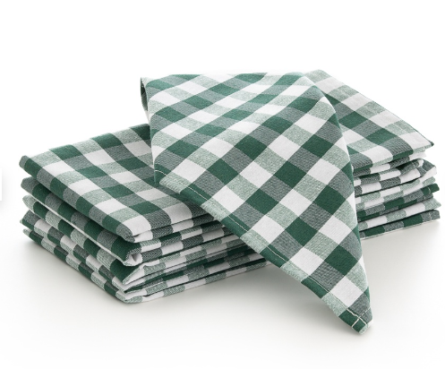 2181891ProductImg Pack 6 serville cuadros Vichy Verde - Imagen 1