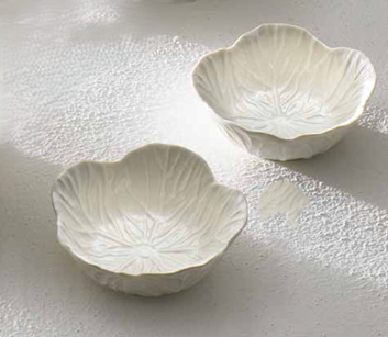 Set x 2 Cuencos hojas Vegan (Blanco)