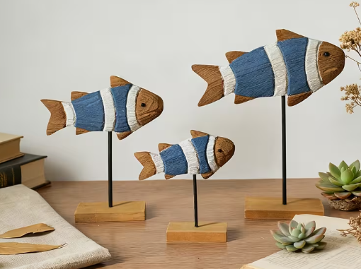 2472402ProductImg Peces Payasos de Madera 15.5cmx19cm - Imagen 1