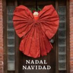 Moño Dorado y Rojo Navidad