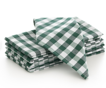 Pack 6 serville cuadros Vichy Verde