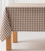 Mantel Vichy Anti Cuadros Marron 140x200cm (29)