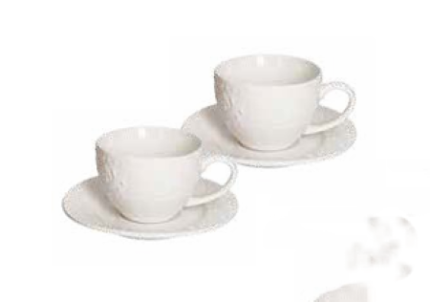 Tazas de Cafe x 8 Delizie Blanco