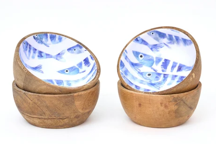 Epos Now product image 20069 Bowls de madera esmaltada Peces, Coral X UD - Imagen 1