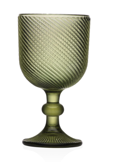 Copa Acanalada Diagonal X 6 Pzs Verde